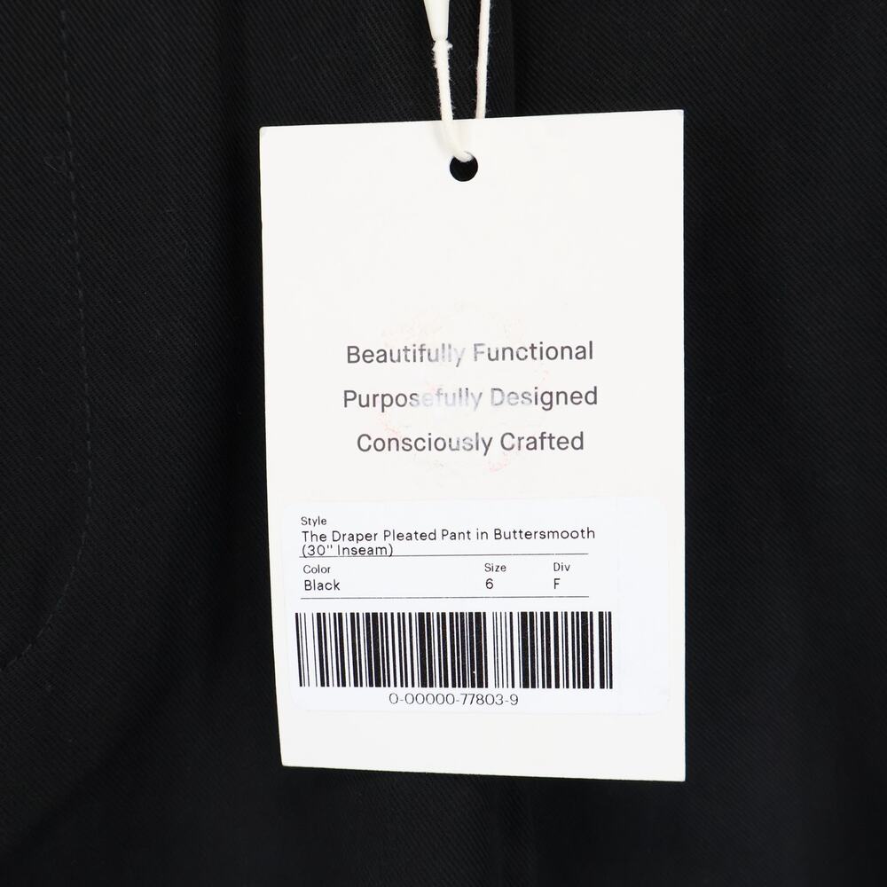 NWT Everlane The Draper Pleated Wide-Leg Pant In Buttersmooth Black Size 6 - Picture 10 of 10